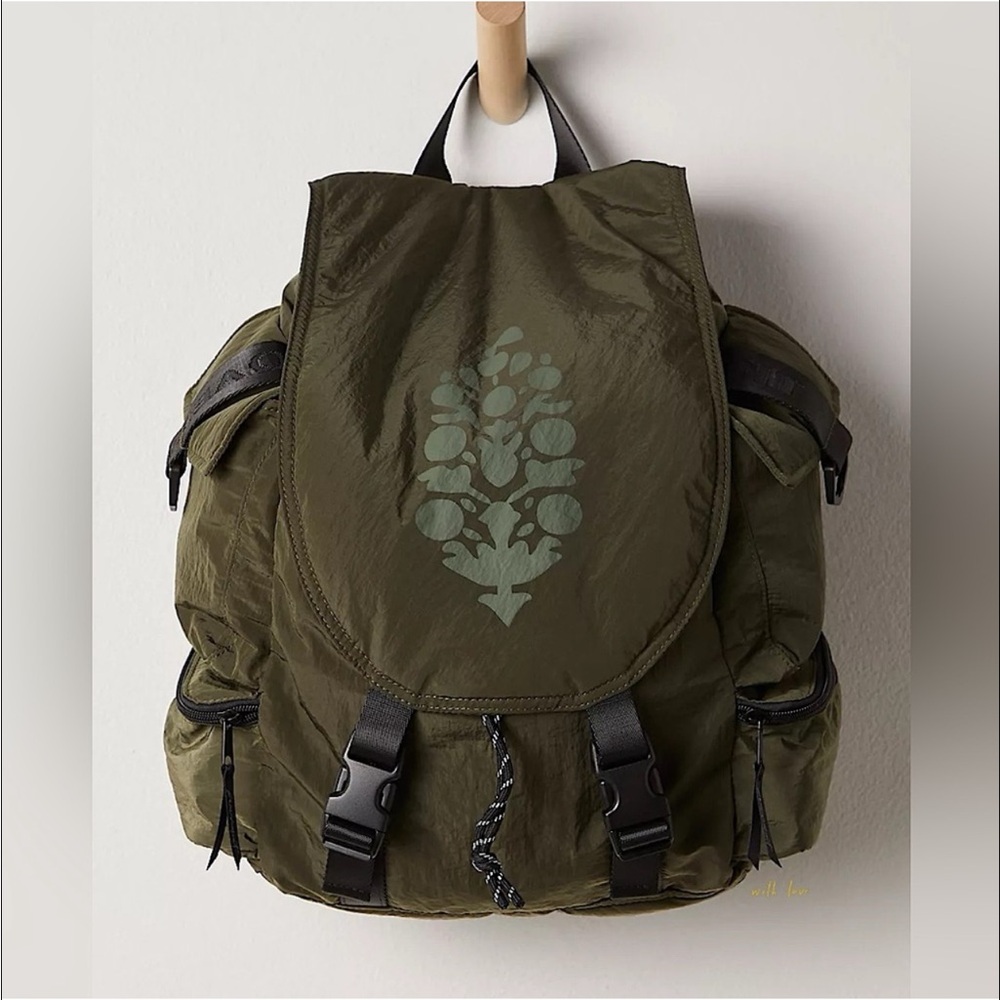 Free People FP Movement Cool & Cozy Backpack Olive